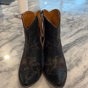 Old Gringo Flora Loca cowgirl Black Leather Ankle Boots